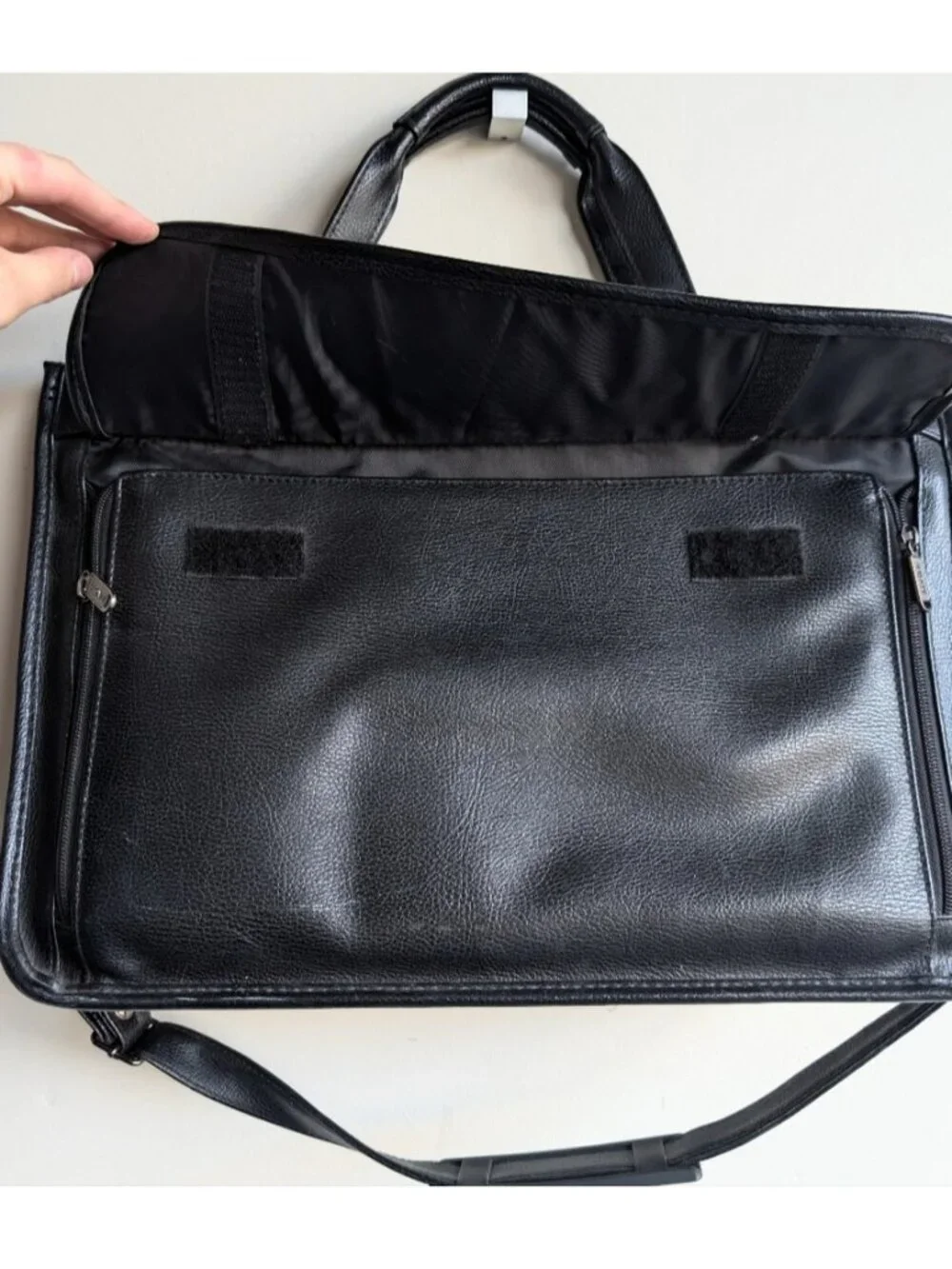 Vintage Bugatti Classic Black Leather Briefcase